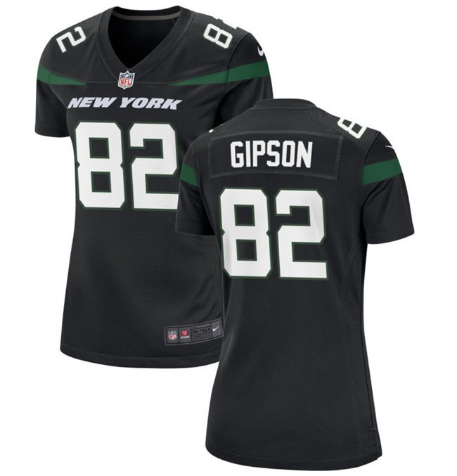 Women's New York Jets #82 Xavier Gipson Black Football Stitched Jersey(Run Small)